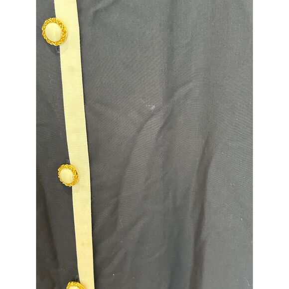 Vintage Ran Designs Navy Gold Button Front Maternity Dress Size XS - Picture 9 of 10